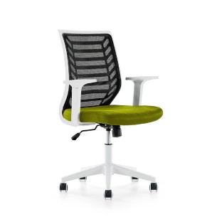 Sedia da Ufficio Modello 907W su Ruote - Colore Bianco/Verde