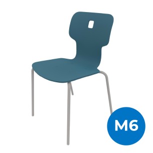 Sedia G-Type Monoscocca 4 Gambe - Altezza Seduta 46 cm (M6) - Colore Scocca Blu Petrolio