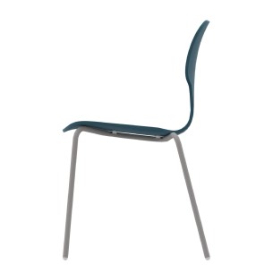 Sedia G-Type Monoscocca 4 Gambe - Altezza Seduta 46 cm (M6) - Colore Scocca Blu Petrolio 2