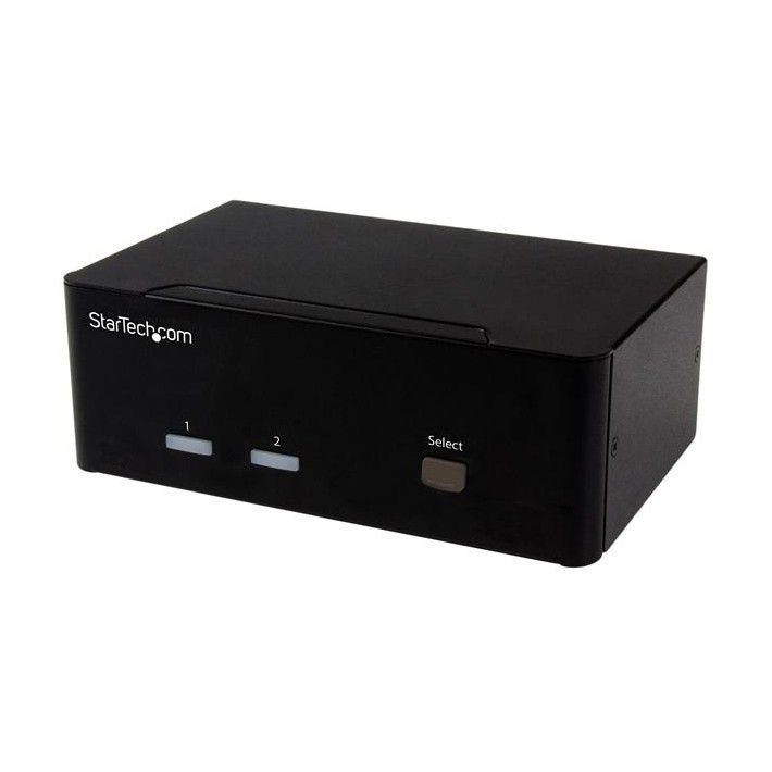 StarTech.com Switch Commutatore a 2 porte - KVM USB 2.0 a doppio VGA con Hub USB a 2 porte e 3,5mm audio