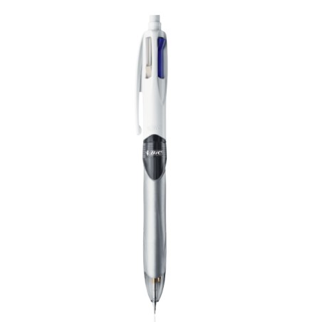 BIC 4Colours Nero, Blu, Verde, Rosso Penna a sfera retrattile a clip 12 pz