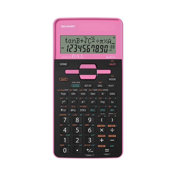 Sharp EL531THBPK - ROSA calcolatrice Tasca Calcolatrice scientifica Nero, Rosa