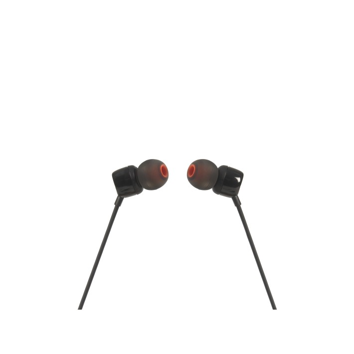 JBL Tune 110, Intra-auricolari con cavo, con comando/microfono, Nero