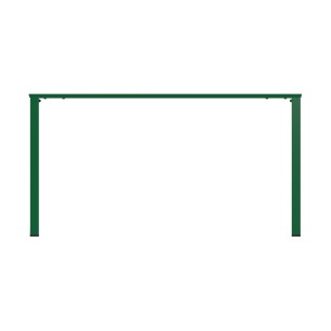 Tavolo da Esterno Modello Radura Essenza - Dimensioni 140 x 80 x 73 cm - In Metallo - Colore Verde 2