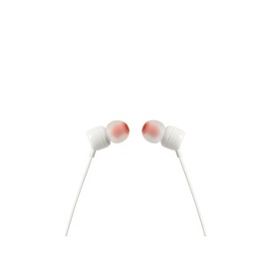 JBL Tune 110, Intra-auricolari con cavo, con comando/microfono, Bianco