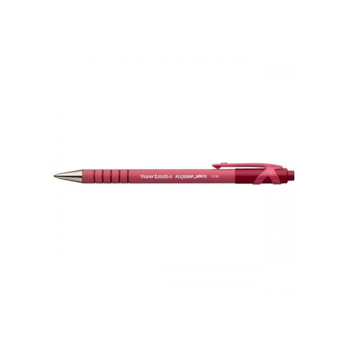 Papermate Flexgrip Ultra Rosso Penna a sfera retrattile a clip Medio 12 pz