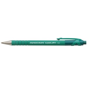 Papermate Flexgrip Ultra Verde Penna a sfera retrattile a clip Medio 12 pz