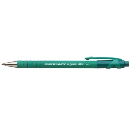 Papermate Flexgrip Ultra Verde Penna a sfera retrattile a clip Medio 12 pz