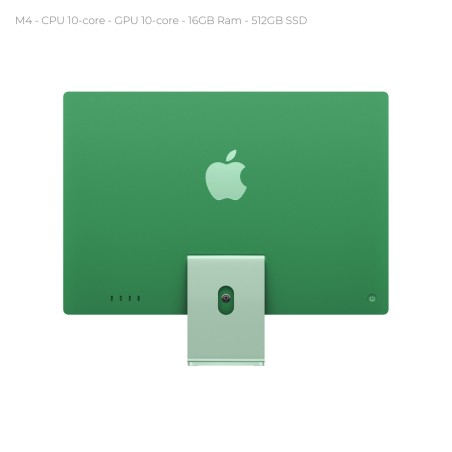 All in One 24" Retina 4.5K -  Apple IMac - CPU Apple M4 chip with 10‑core CPU and 10‑core GPU - 16GB Ram - 512GB SSD - Green
