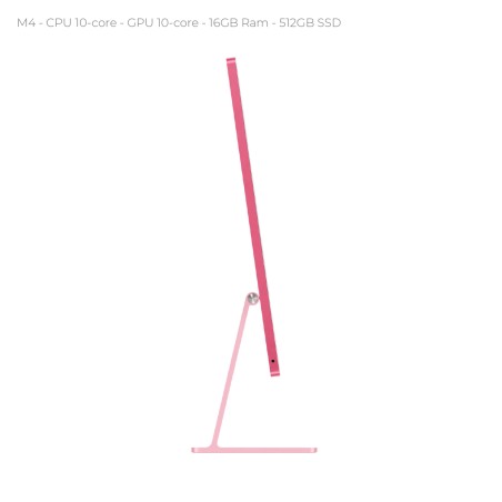 All in One 24" Retina 4.5K -  Apple IMac - CPU Apple M4 chip with 10‑core CPU and 10‑core GPU - 16GB Ram - 512GB SSD - Pink