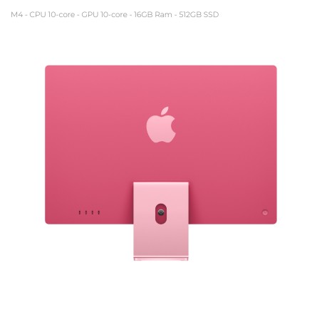 All in One 24" Retina 4.5K -  Apple IMac - CPU Apple M4 chip with 10‑core CPU and 10‑core GPU - 16GB Ram - 512GB SSD - Pink