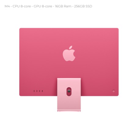 All in One 24" Retina 4.5K - Apple IMac - M4 CPU 8‑core - GPU 8‑core - 16GB Ram - 256GB SSD - MacOS Sequoia - Rosa
