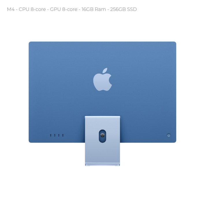 All in One 24" Retina 4.5K - Apple IMac - M4 CPU 8‑core - GPU 8‑core - 16GB Ram - 256GB SSD - MacOS Sequoia - Blue