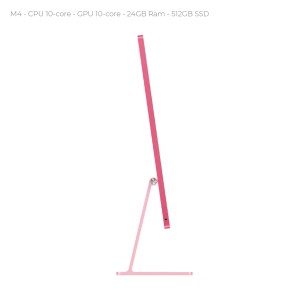 All in One 24" Retina 4.5K - Apple IMac - M4 CPU 10‑core - GPU 10‑core - 24GB Ram - 512GB SSD - MacOS Sequoia - Pink 2