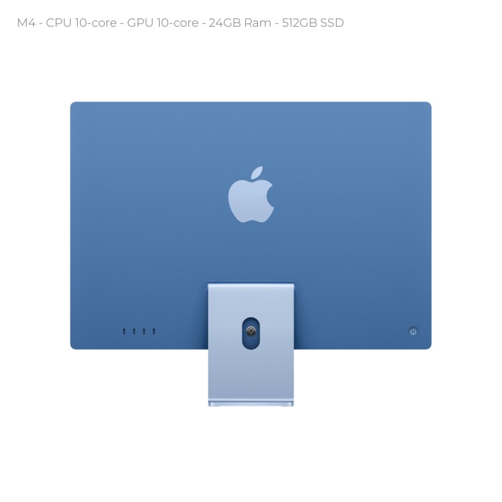 All in One 24" Retina 4.5K - Apple IMac - M4 CPU 10‑core - GPU 10‑core - 24GB Ram - 512GB SSD - MacOS Sequoia - Blue