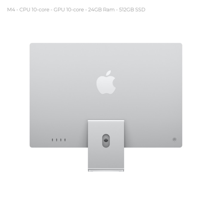 All in One 24" Retina 4.5K - Apple IMac - M4 CPU 10‑core - GPU 10‑core - 24GB Ram - 512GB SSD - MacOS Sequoia - Silver