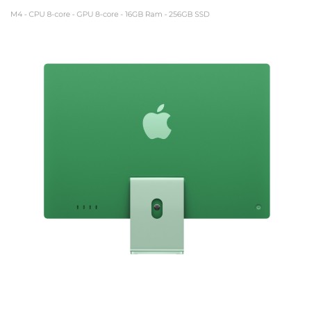 All in One 24" Retina 4.5K - Apple IMac - M4 CPU 8‑core - GPU 8‑core - 16GB Ram - 256GB SSD - MacOS Sequoia - Green
