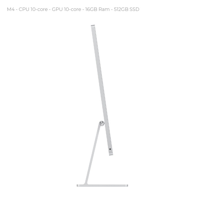 All in One 24" Retina 4.5K -  Apple IMac - CPU Apple M4 chip with 10‑core CPU and 10‑core GPU - 16GB Ram - 512GB SSD - Silver