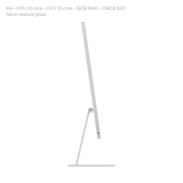 All in One 24" 4.5K Nano-texture - Apple IMac - M4 CPU 10‑core - GPU 10‑core - 16GB Ram - 256GB SSD - MacOS Sequoia - Silver