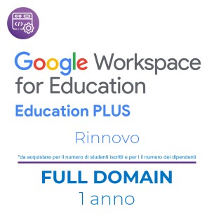 Education Plus Rnw 1 Anno  (FULL DOMAIN) da acquistare per il numero di studenti iscritti e per il numero dei dipendenti