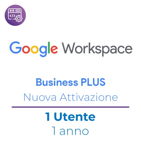 Google Workspace Business Plus - 1 Utente - 1 Anno - Nuova Attivazione