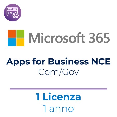 Microsoft 365 Apps For Business - NCE Com/Gov - 1 Utente - Abbonamento 1 Anno