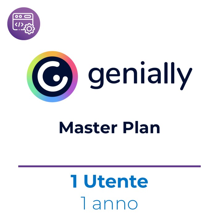 Genially Master Plan - 1 Utente Gov/Comm ( per un Max 5 Utenti) - Nuova Attivazione/Rinnovo - 1 Anno