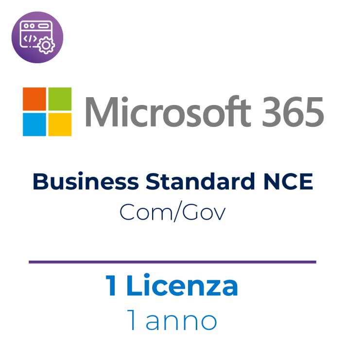 Microsoft 365 Business Standard NCE Com/Gov - 1 Utente - Abbonamento 1 Anno