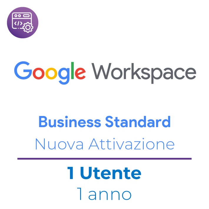 Google Workspace Business Standard - 1 Utente - Nuova Attivazione - 1 Anno