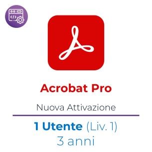 Acrobat Pro for teams- Nuova Attivazione/Rinnovo - VIP MP GOV - 1 Utente - Livello 1 (1-9 Licenze prezzo cad.) - 3 Anni