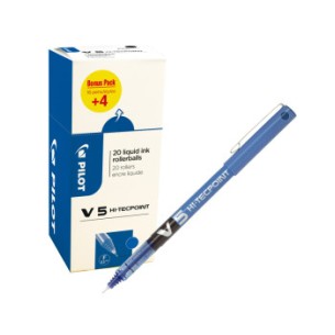 Pilot V5 HI-TECPOINT VALUE PACK Penna stick a sfera Blu 20 pz