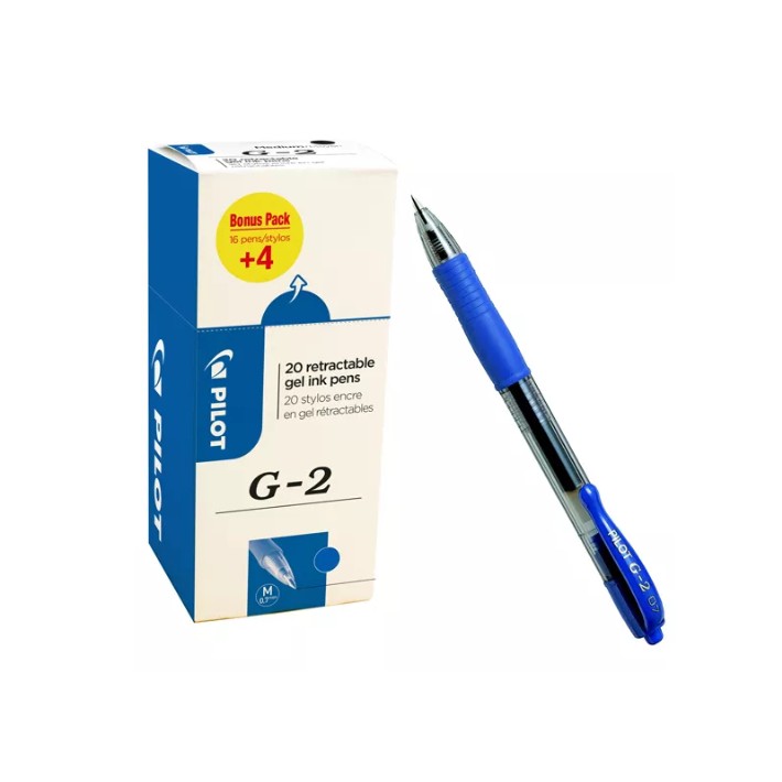 Pilot G-2 VALUE PACK Penna in gel retrattile Medio Blu 20 pz