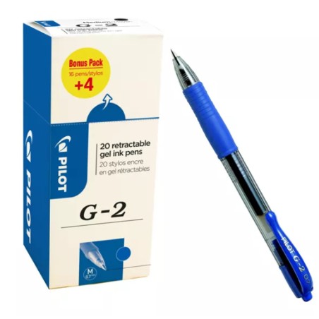 Pilot G-2 VALUE PACK Penna in gel retrattile Medio Blu 20 pz