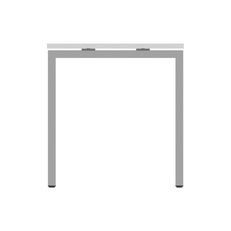 Tavolo Nova U in Melaminico - Dimensioni 140 x 70 x 74 cm – Colore Piano Bianco – Colore Struttura Grigio