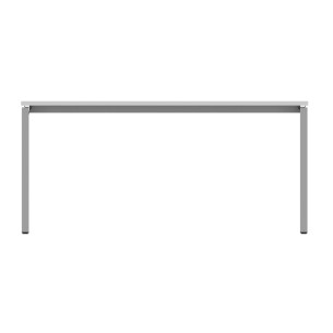 Tavolo Nova U in Melaminico - Dimensioni 160 x 60 x 74 cm - Colore Piano Bianco  - Colore Struttura Grigio 2