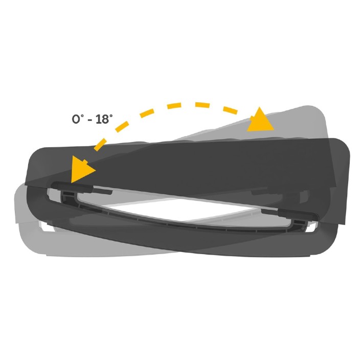 Poggiapiedi Modello Breyta - Dimensioni 9.80 x 49.00 x 36.00 cm - Altezza Regolabile a 7.9/11.6/12.6 cm - Colore Nero