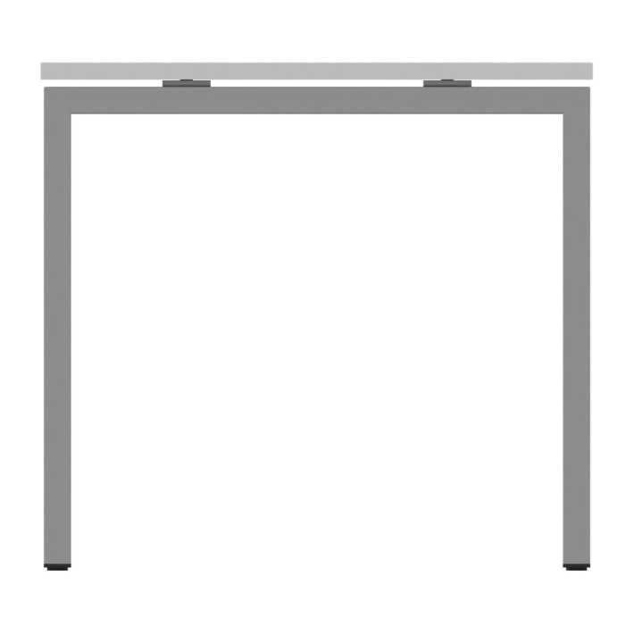 Tavolo Nova U in Melaminico - Dimensioni 180 x 80 x 74 cm - Colore Piano Bianco - Colore Struttura Grigio