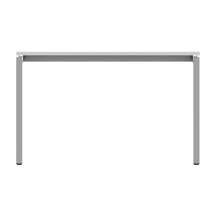 Tavolo Melaminico - 140x60x74 cm  - Bianco e Grigio
