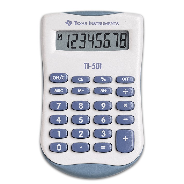 Texas Instruments TI-501 calcolatrice Tasca Calcolatrice di base Blu, Bianco