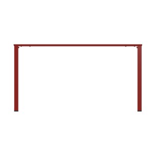 Tavolo da Esterno Modello Radura Essenza - Dimensioni 140 x 80 x 73 cm - In Metallo - Colore Rosso 2