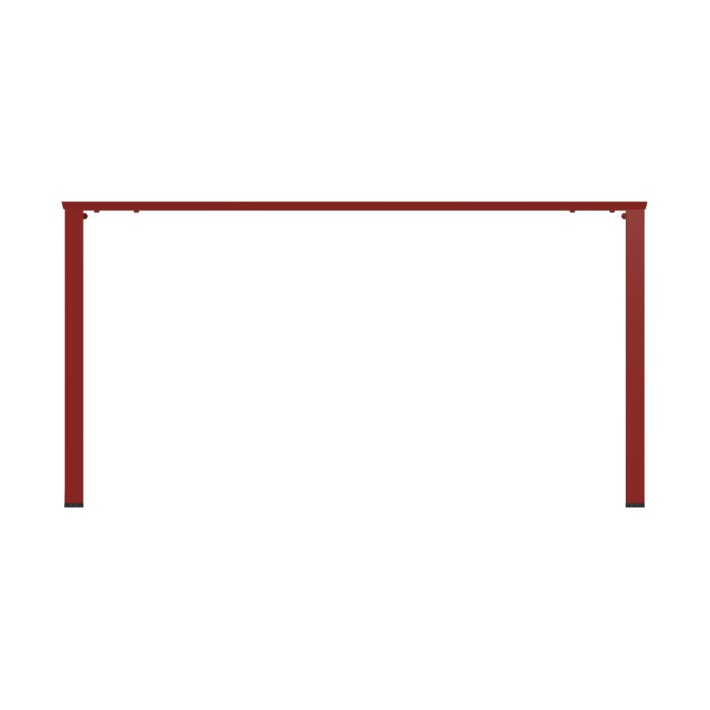 Tavolo da Esterno Modello Radura Essenza - Dimensioni 140 x 80 x 73 cm - In Metallo - Colore Rosso