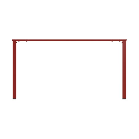 Tavolo da Esterno Modello Radura Essenza - Dimensioni 140 x 80 x 73 cm - In Metallo - Colore Rosso