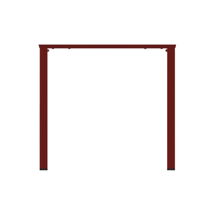 Tavolo da Esterno Modello Radura Essenza - Dimensioni 140 x 80 x 73 cm - In Metallo - Colore Rosso