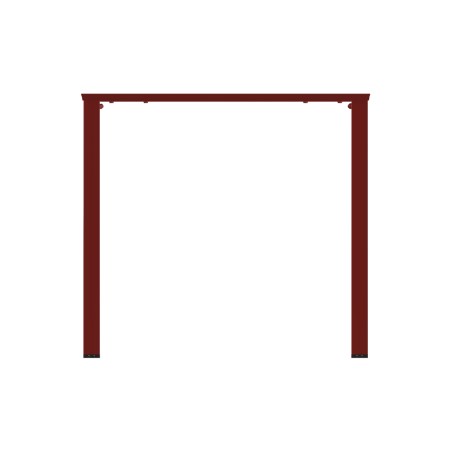 Tavolo da Esterno Modello Radura Essenza - Dimensioni 140 x 80 x 73 cm - In Metallo - Colore Rosso