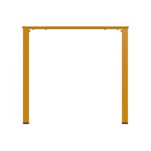 Tavolo da Esterni Modello Radura Essenza - Dimensioni 80 x 80 x 73 cm - In Metallo - Colore Giallo 2