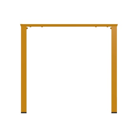 Tavolo da Esterni Modello Radura Essenza - Dimensioni 80 x 80 x 73 cm - In Metallo - Colore Giallo