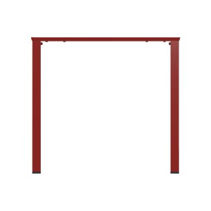 Tavolo da Esterni Modello Radura Essenza - Dimensioni 80 x 80 x 73 cm - In Metallo - Colore Rosso 2