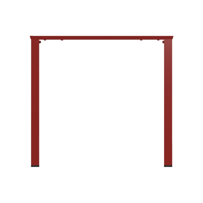 Tavolo da Esterni Modello Radura Essenza - Dimensioni 80 x 80 x 73 cm - In Metallo - Colore Rosso