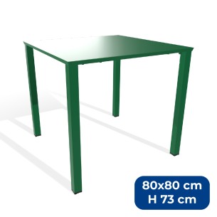 Tavolo da Esterni Modello Radura Essenza - Dimensioni 80 x 80 x 73 cm - In Metallo - Colore Verde