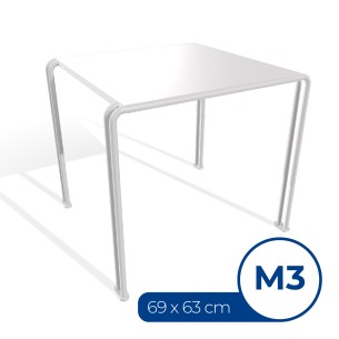 Tavolo da Esterno Modello Radura Essenza School 015 - Dimensioni 69 x 63 x 60 cm - In Metallo - Colore Bianco